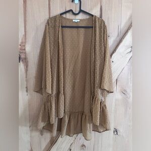 Mustard yellow sheer cardigan